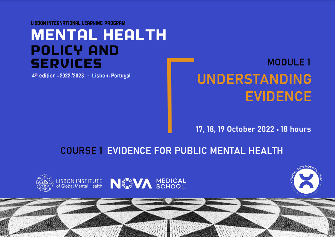 Module 1 Understanding Evidence - Course 1 Evidence for Public Mental Health